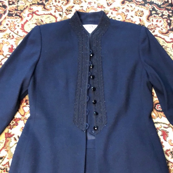 Kasper ASL 2P Elegant Navy Women's Skirt Suit - Picture 3 of 14